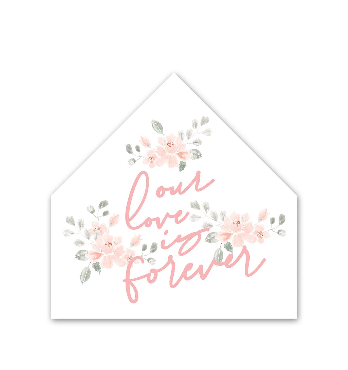 Our Love Forever House Shaped Canvas